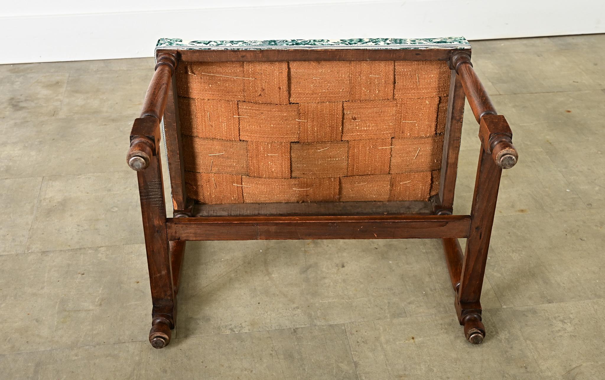 Panca imbottita in Oak francese del XIX secolo in vendita 3