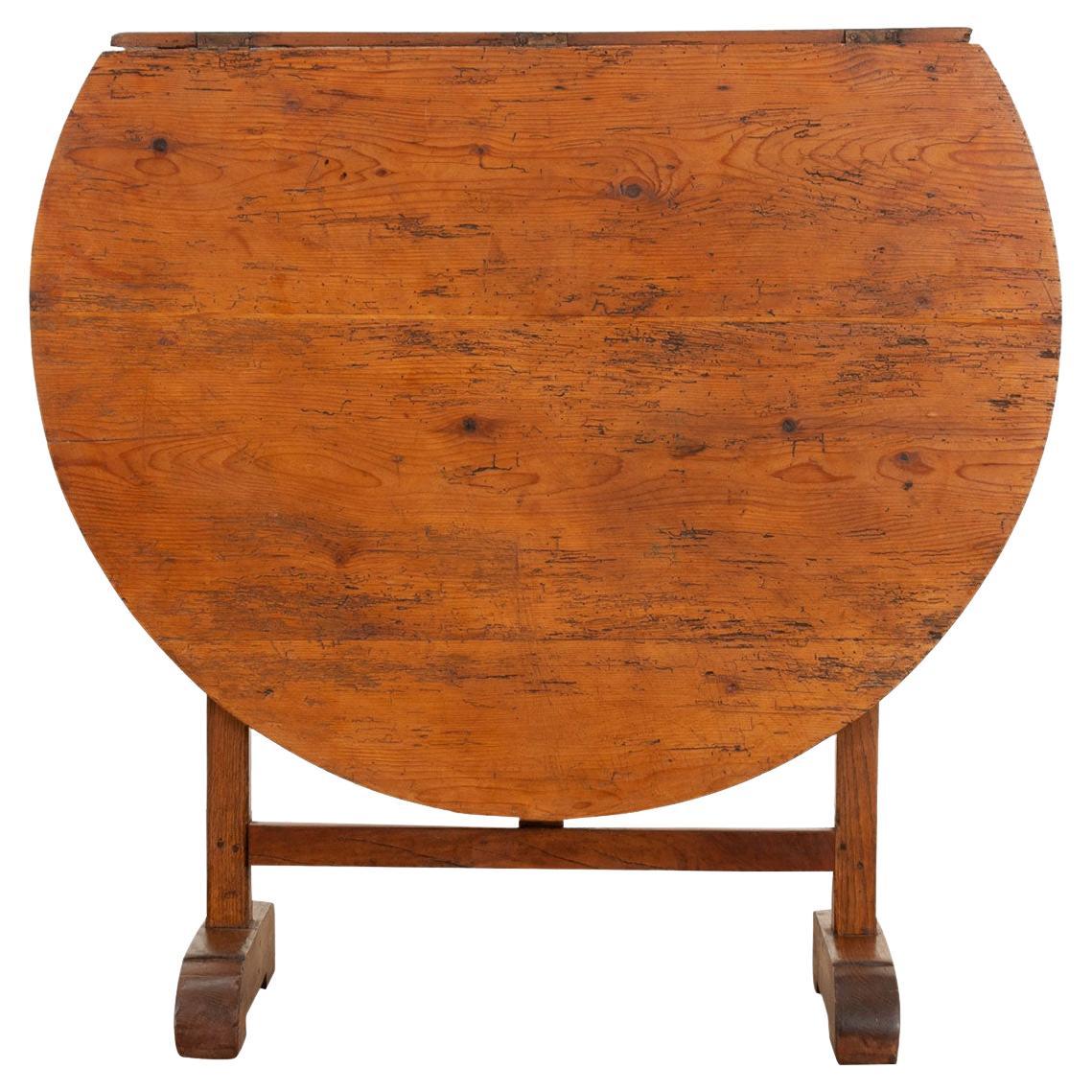 French 19th Century Oak Vendange Table For Sale