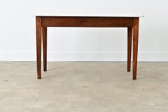 French 19th Century Oak & White Marble Console
