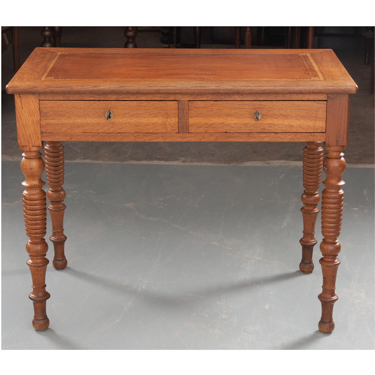 French 19th Century Oak Writing Desk 4