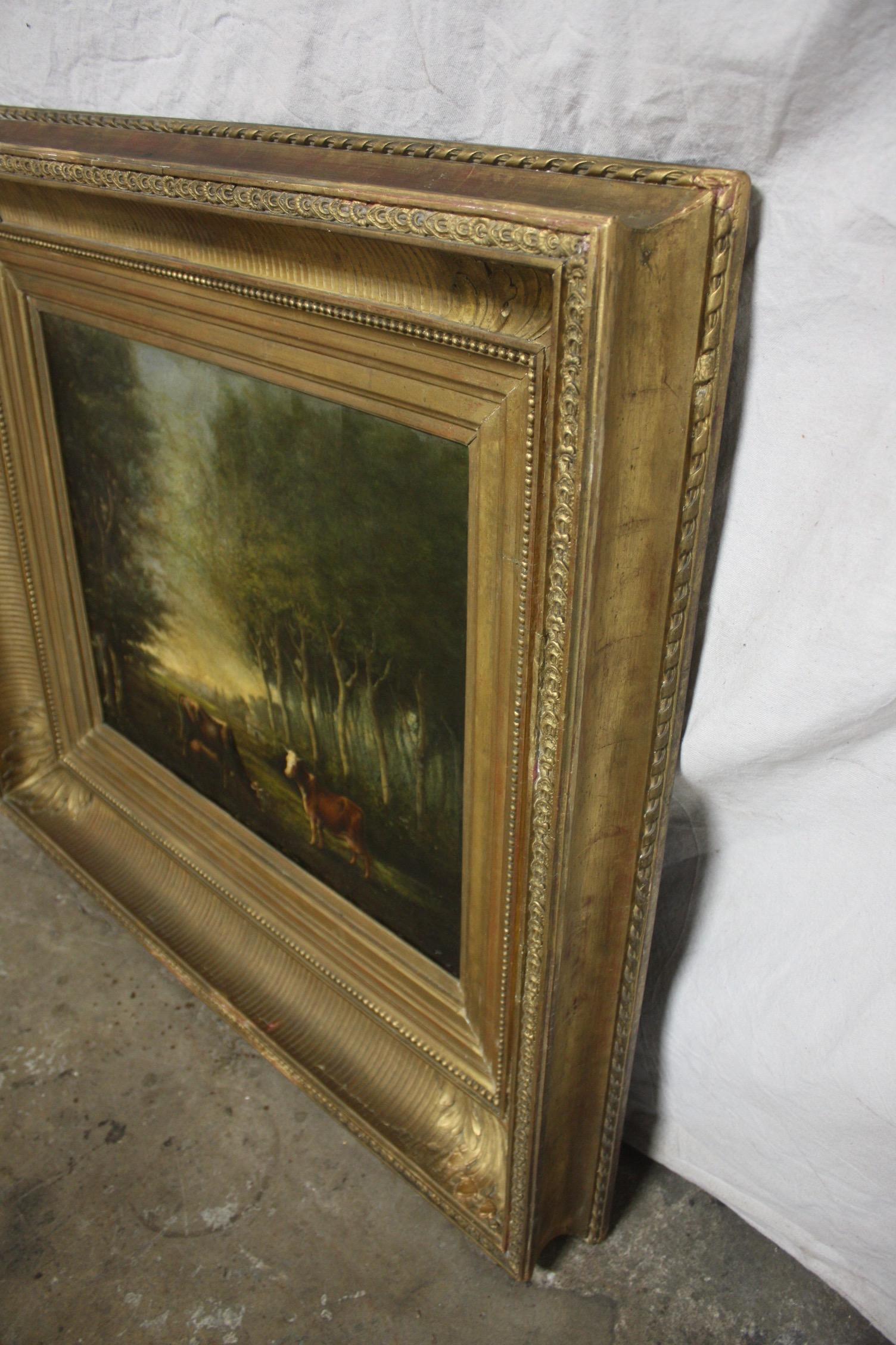 French 19th Century Oil on Canvas For Sale 9