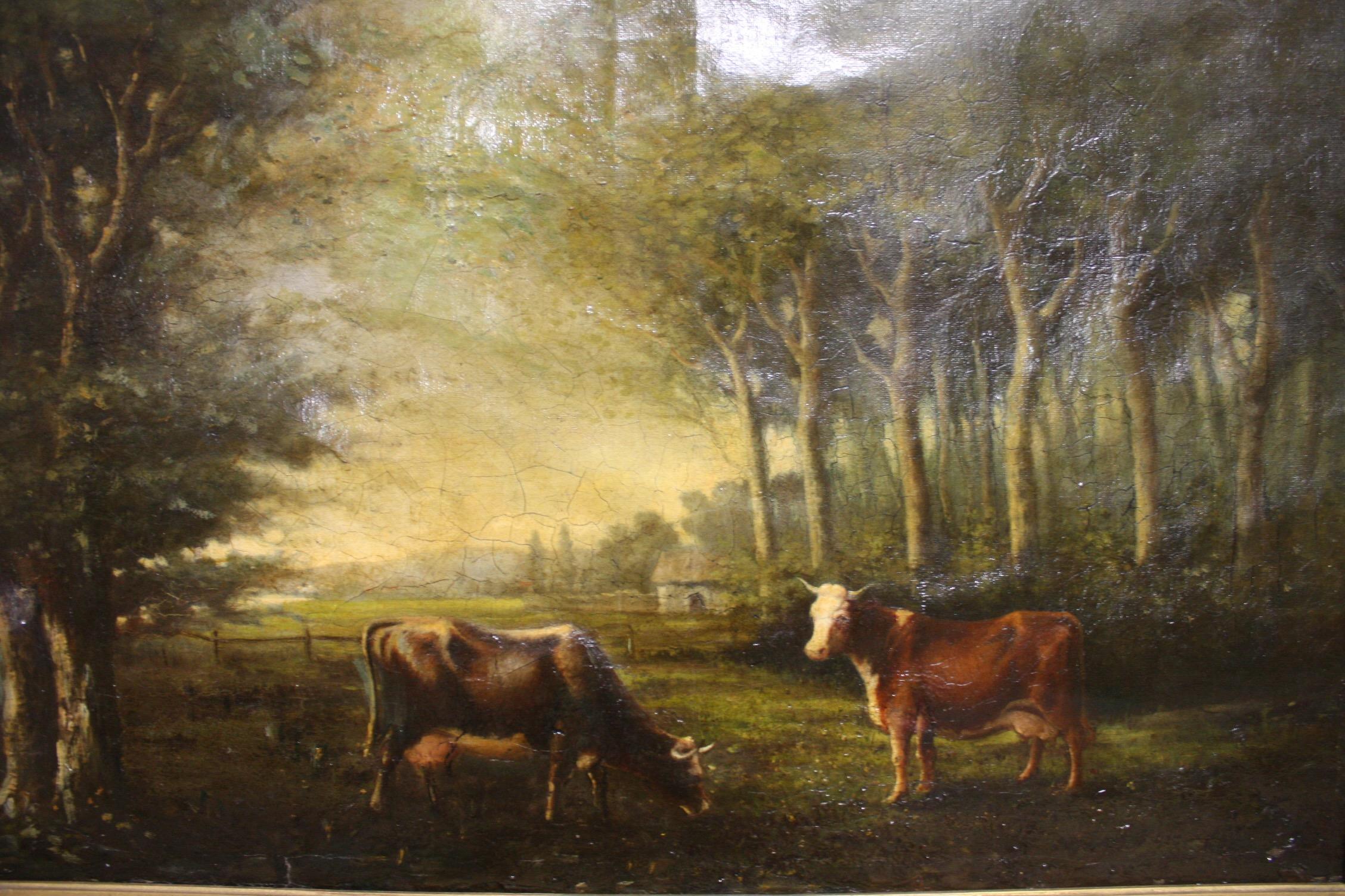 Óleo sobre lienzo francés del siglo XIX en Bueno estado para la venta en Stockbridge, GA