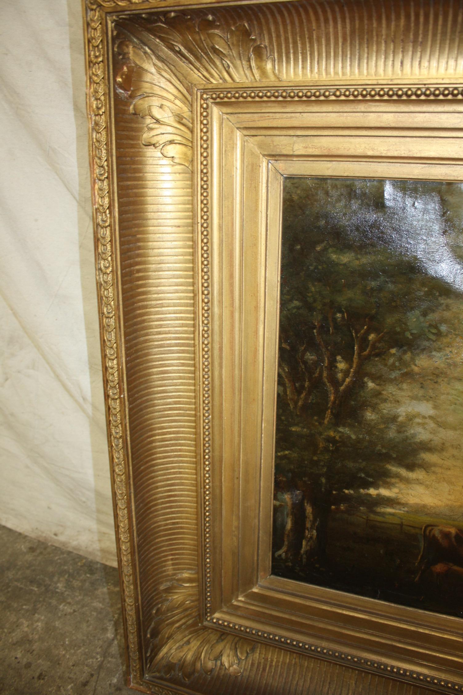 French 19th Century Oil on Canvas For Sale 6