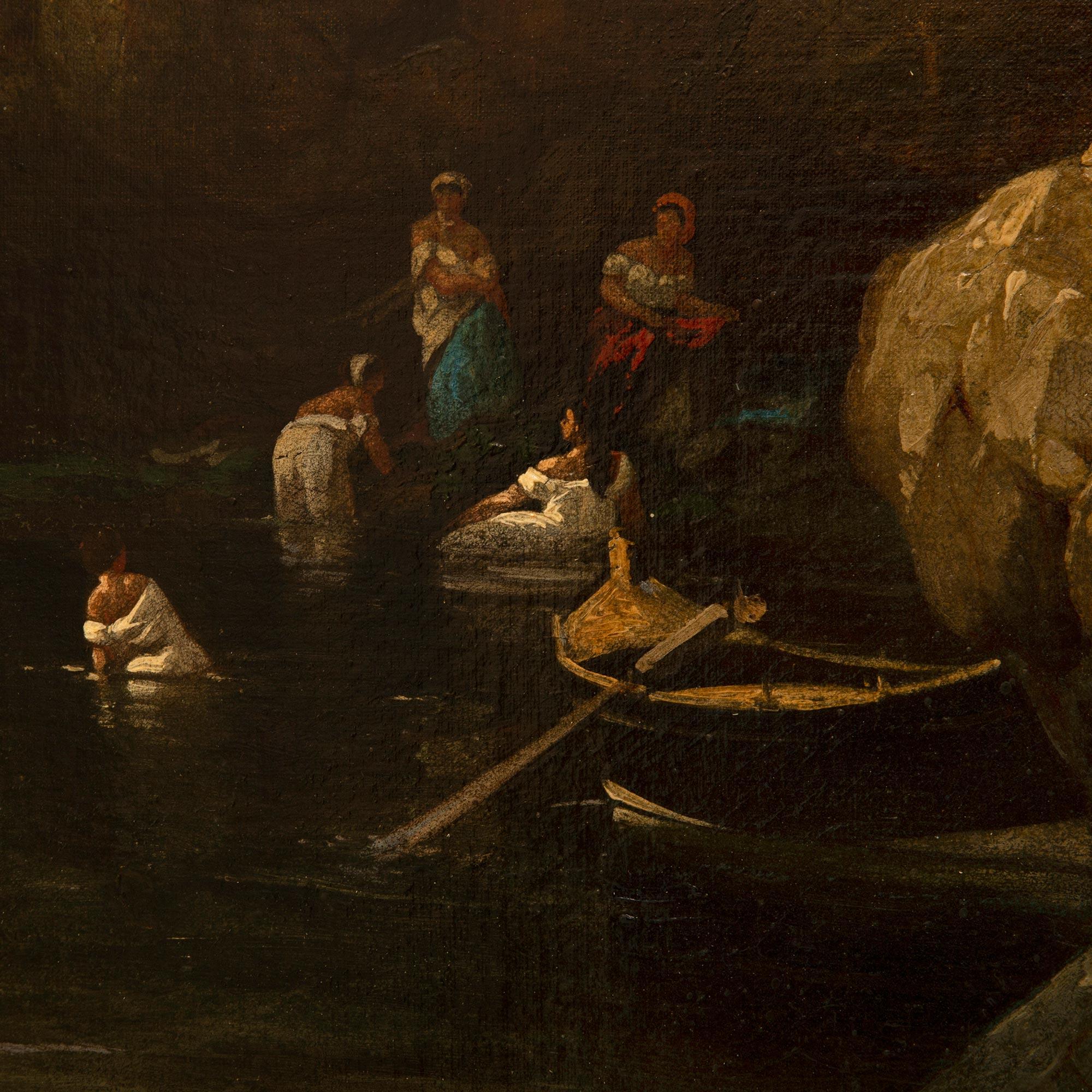 Toile Peinture à l'huile sur toile française du XIXe siècle de Marie-Auguste Martin, vers 1860 en vente