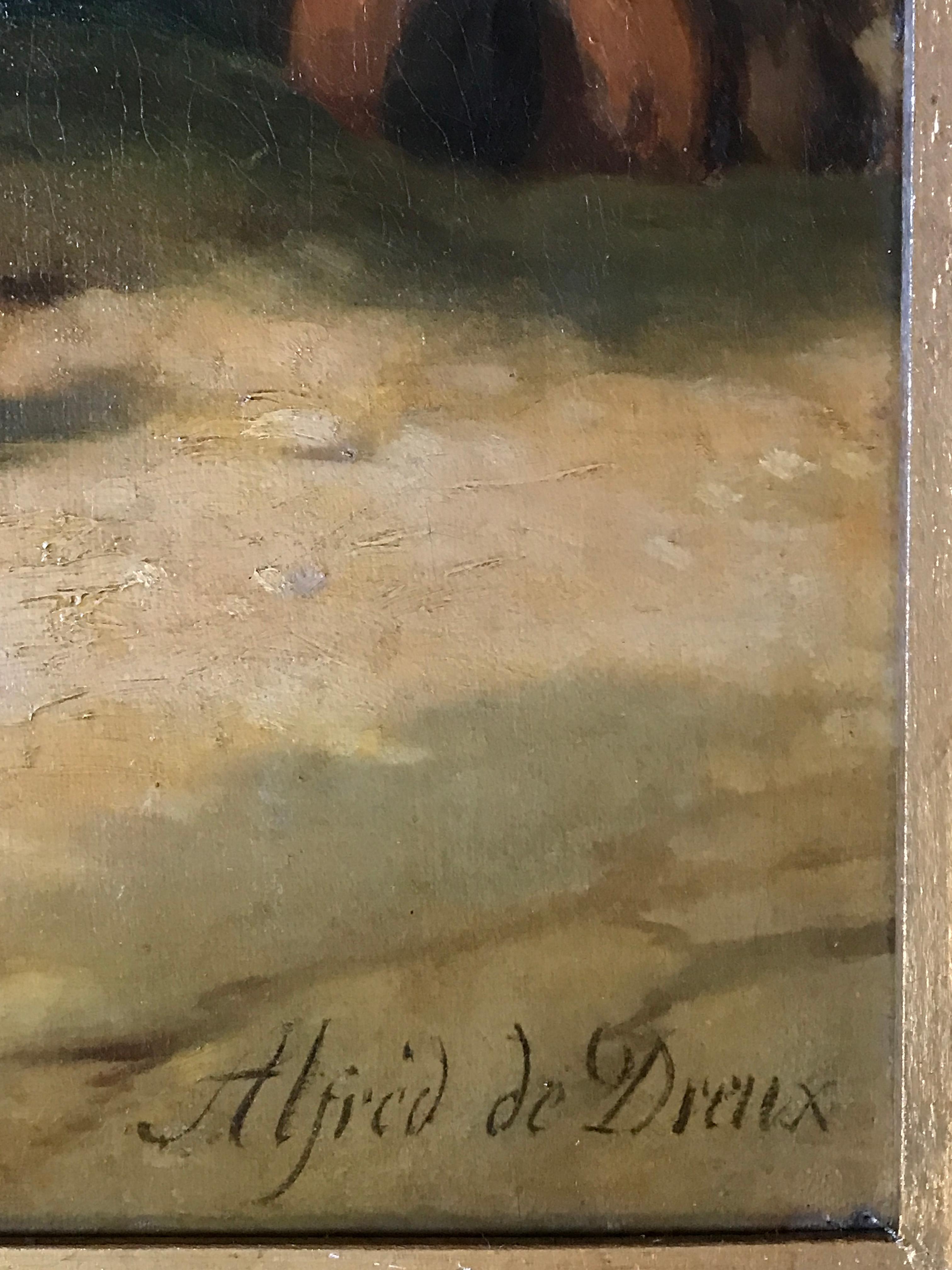 French 19th-Century Oil Painting: Alfred de Dreux - Capitaine des Mousquetaires For Sale 5