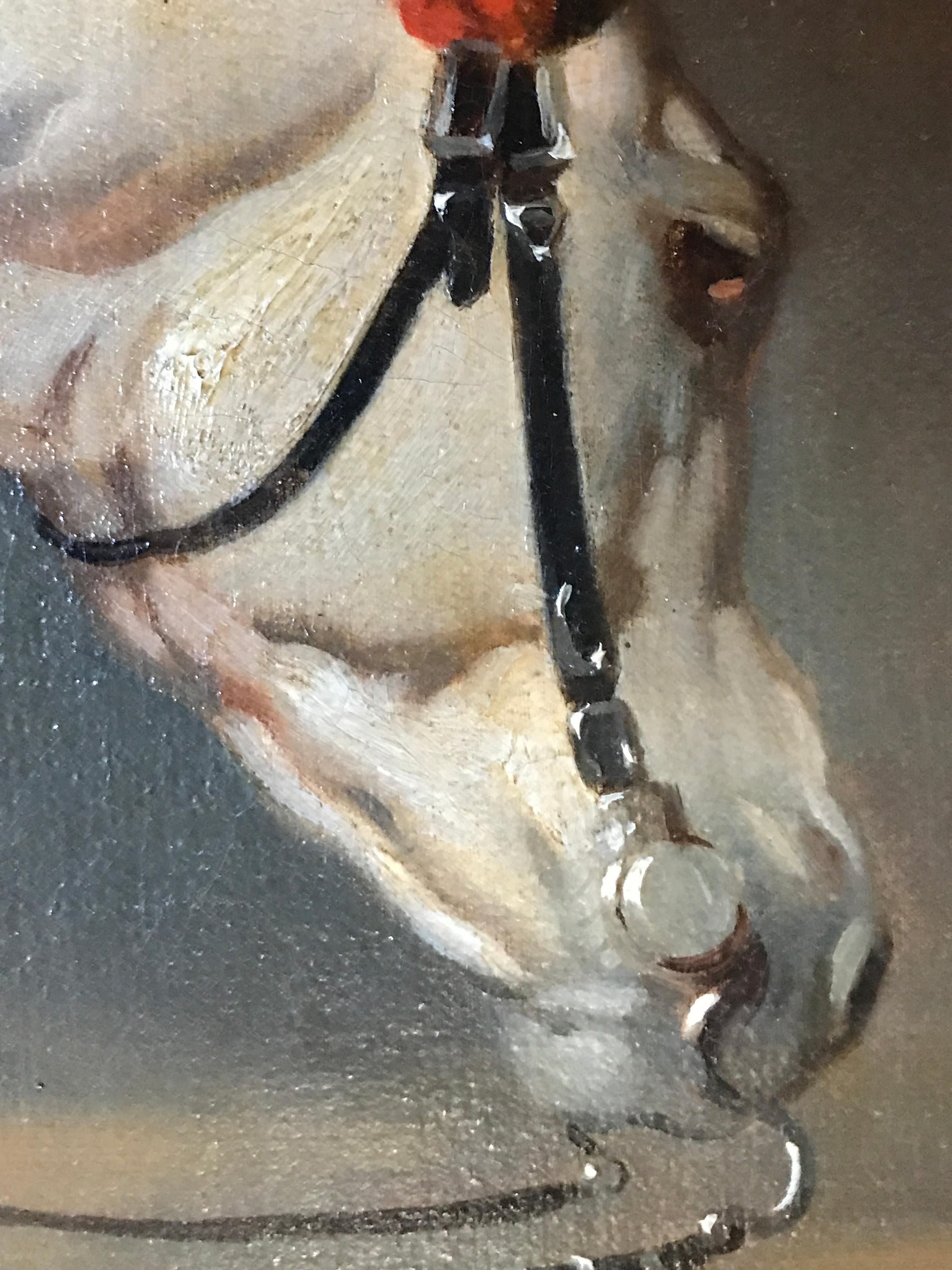 French 19th-Century Oil Painting: Alfred de Dreux - Capitaine des Mousquetaires For Sale 4