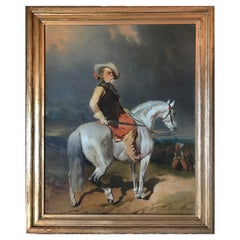 French 19th-Century Oil Painting: Alfred de Dreux - Capitaine des Mousquetaires