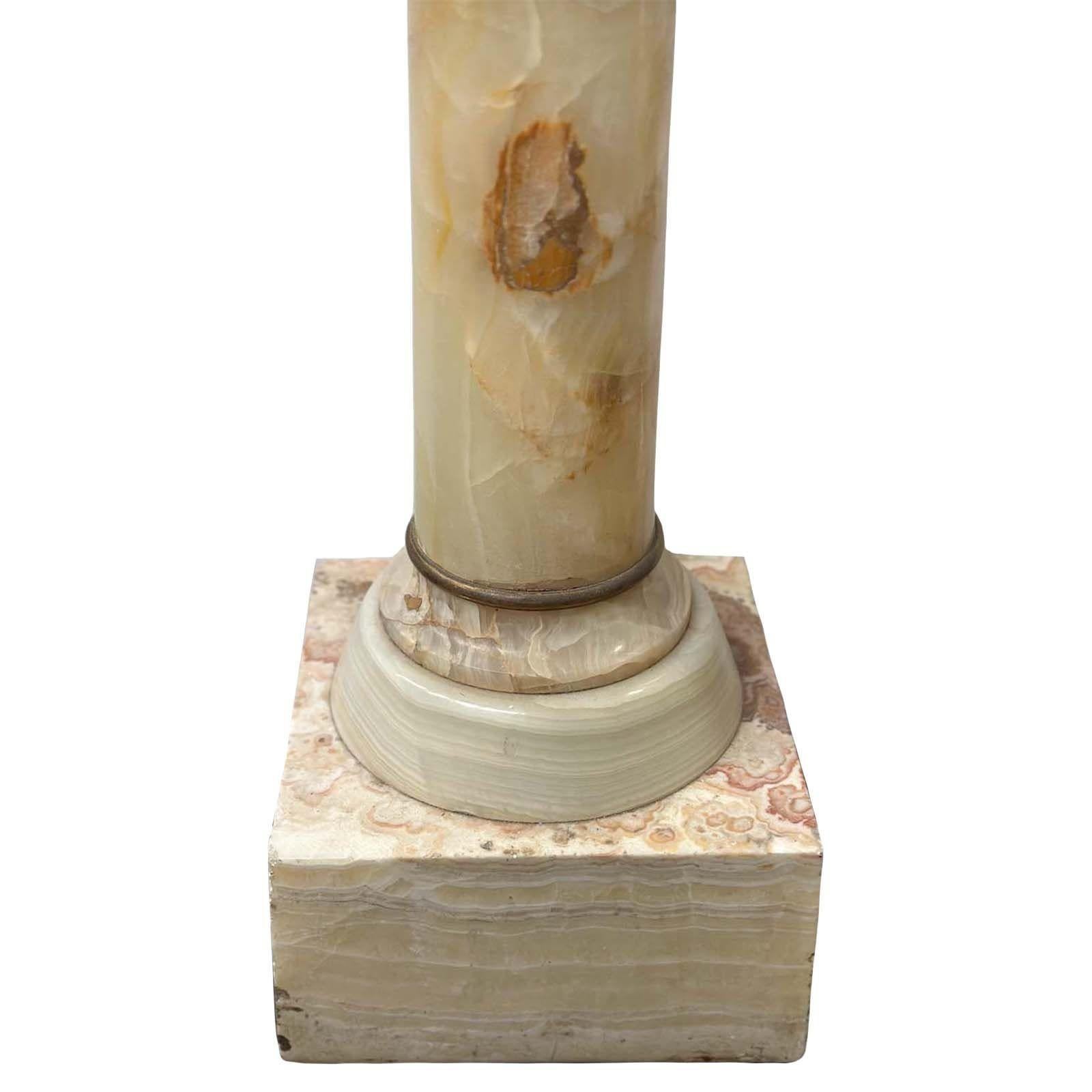 French 19th Century Onyx Pedestals w/ Bronze Details For Sale 3