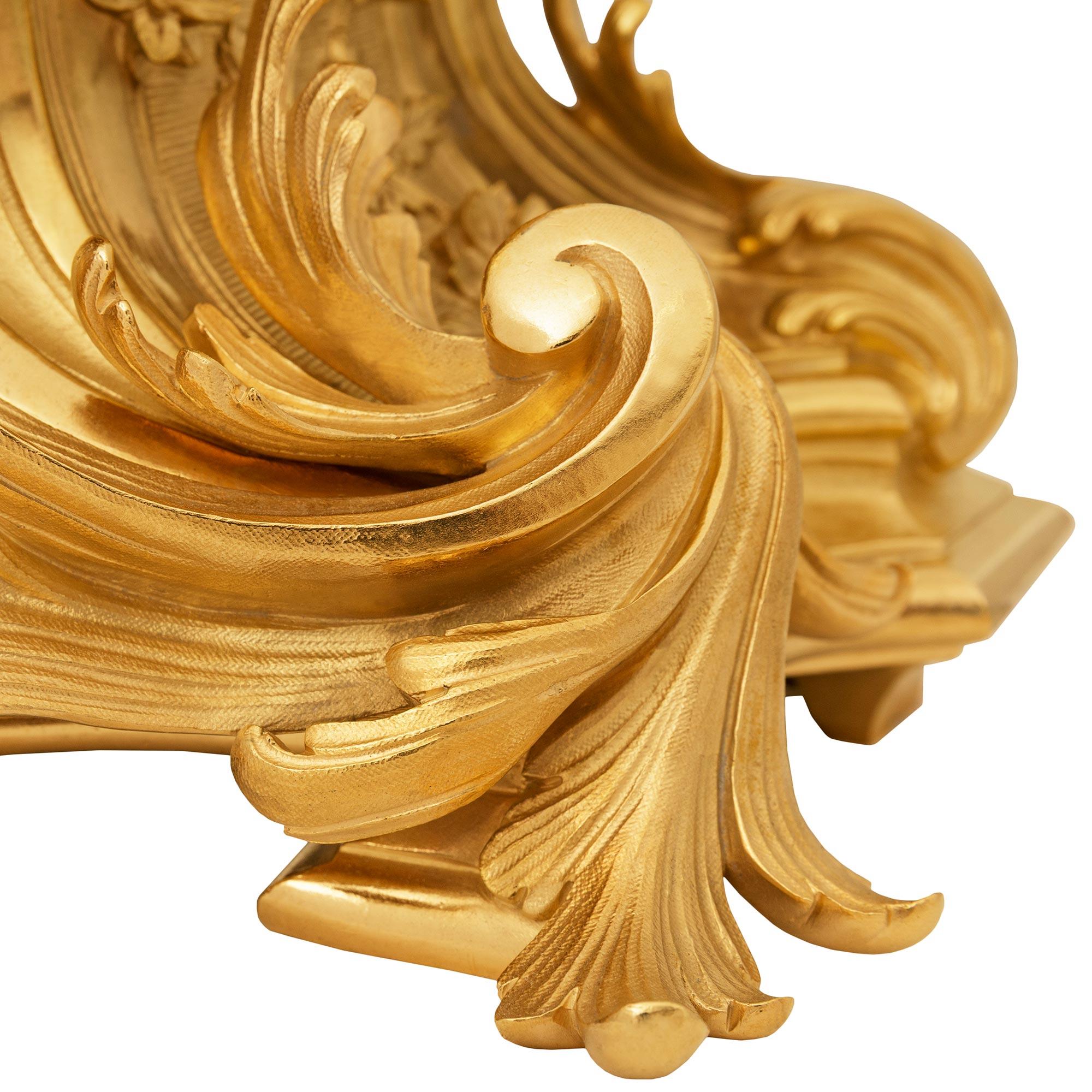 French 19th century Ormolu and Bronze clock, signed Raingo Freres For Sale 4