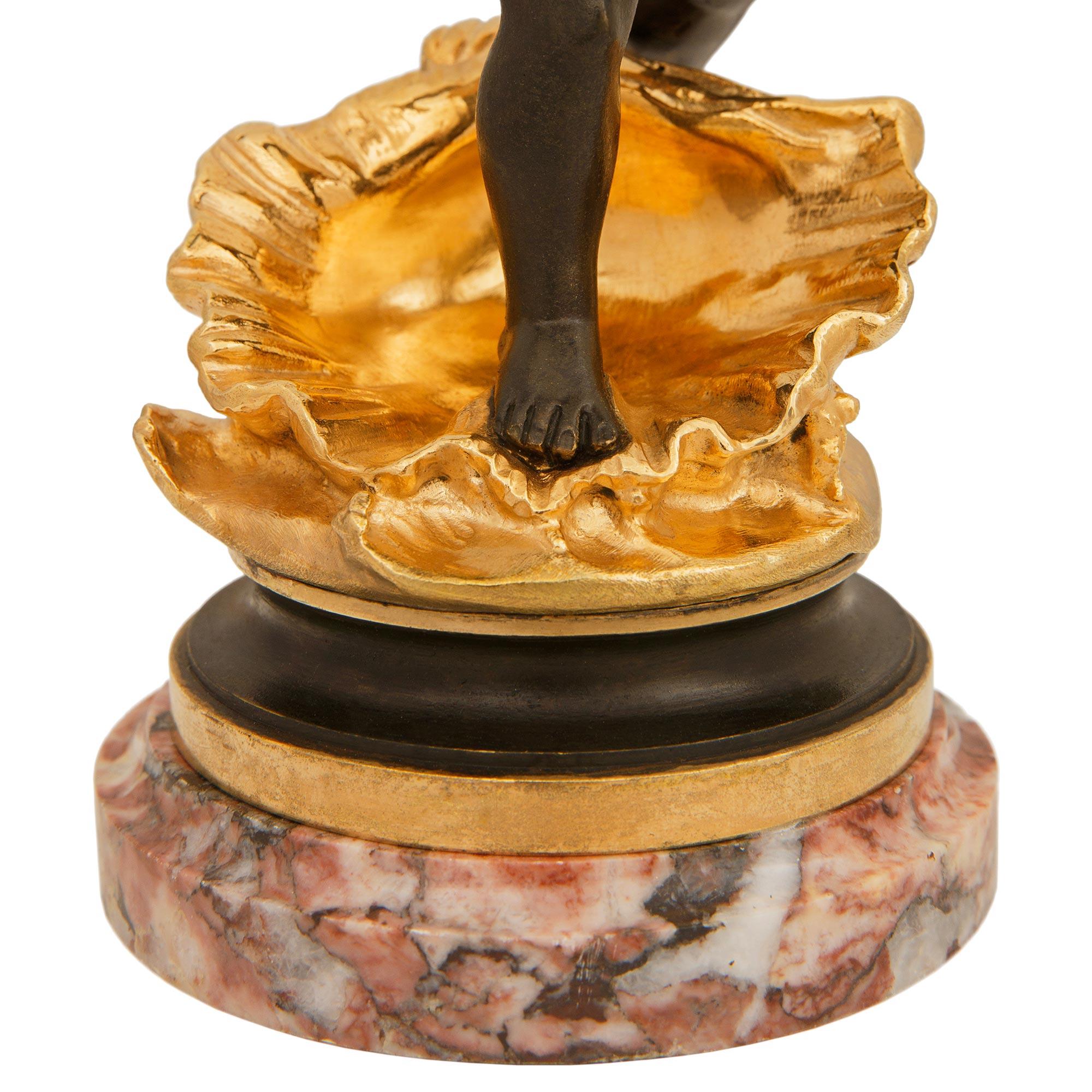 Lampade francesi del XIX secolo in ormolu, marmo e bronzo, firmate Anfrie in vendita 3