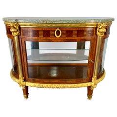 French 19th Century Ormolu Mounted D-Shaped Commode or Vitrine