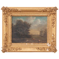 French 19th Century Ornate Gilt Framed Oil Painting