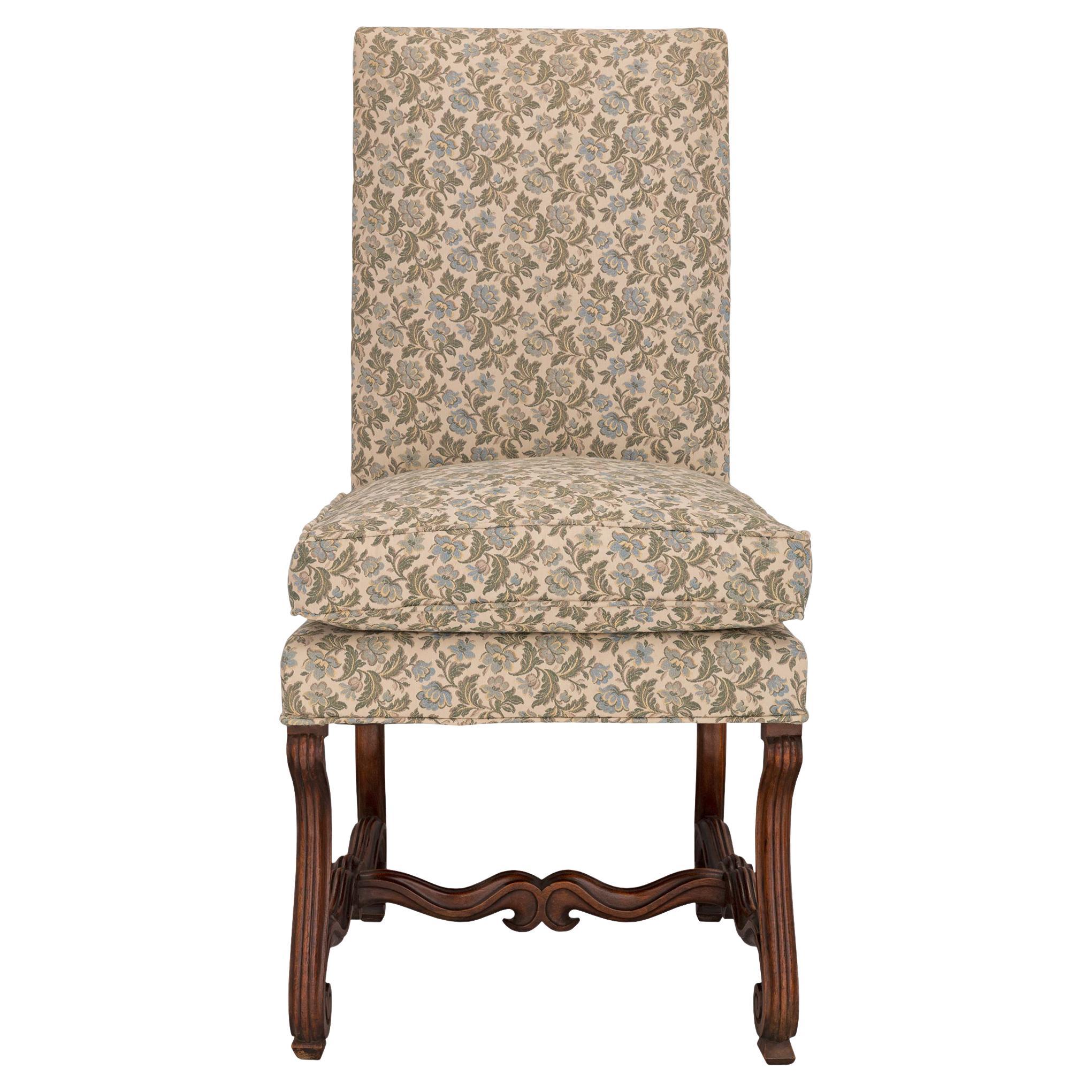 French 19th Century ‘Os De Mouton’ Walnut Chair For Sale