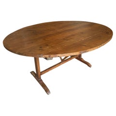 French 19th Century Oval Wine Tasting Table