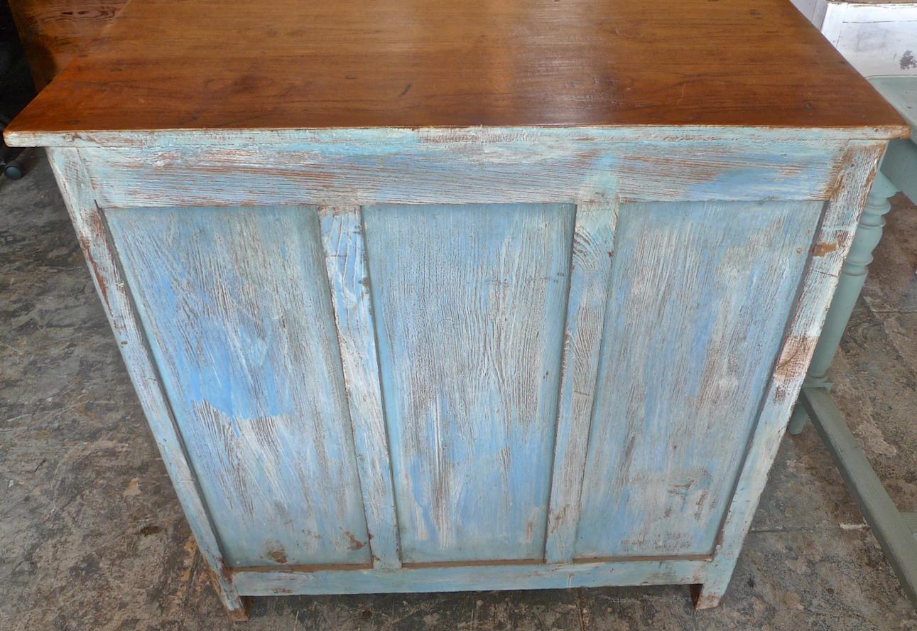 French 19th Century Painted 2-Door Buffet with One Large Drawer 1