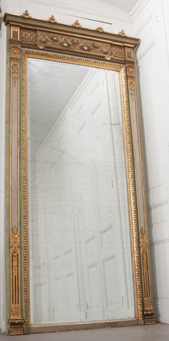 French 19th Century Painted and Gilded Pier Mirror