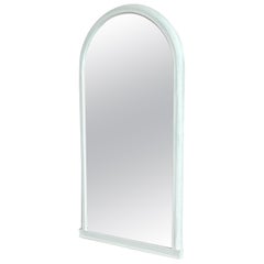 French 19th Century Painted Arched Wood Framed Mirror