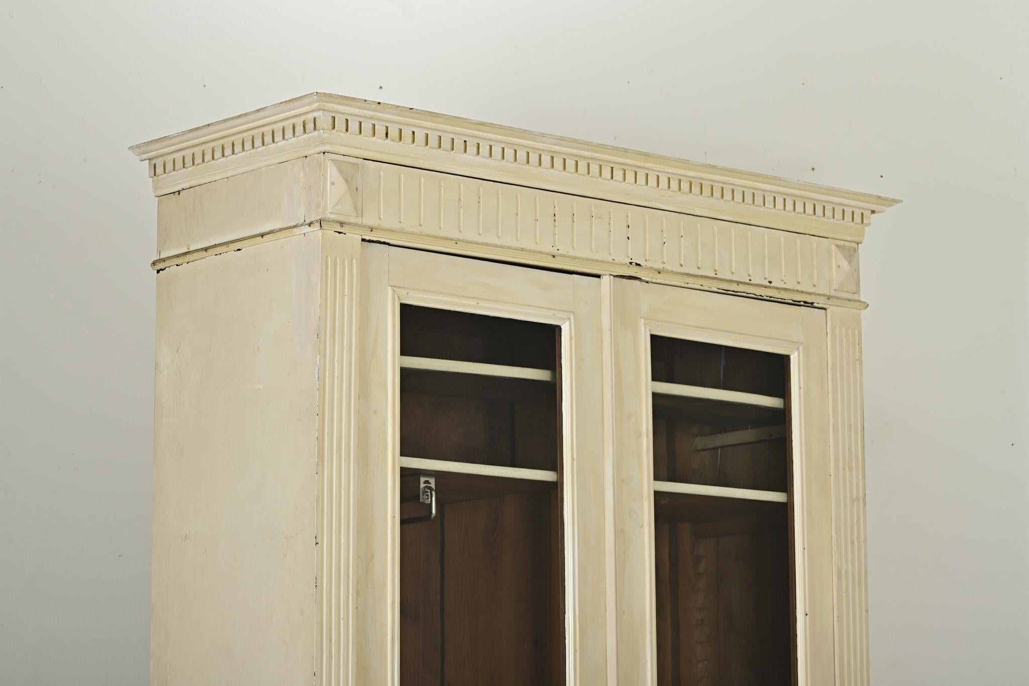 French 19th Century Painted Bibliotheque / Armoire For Sale 7