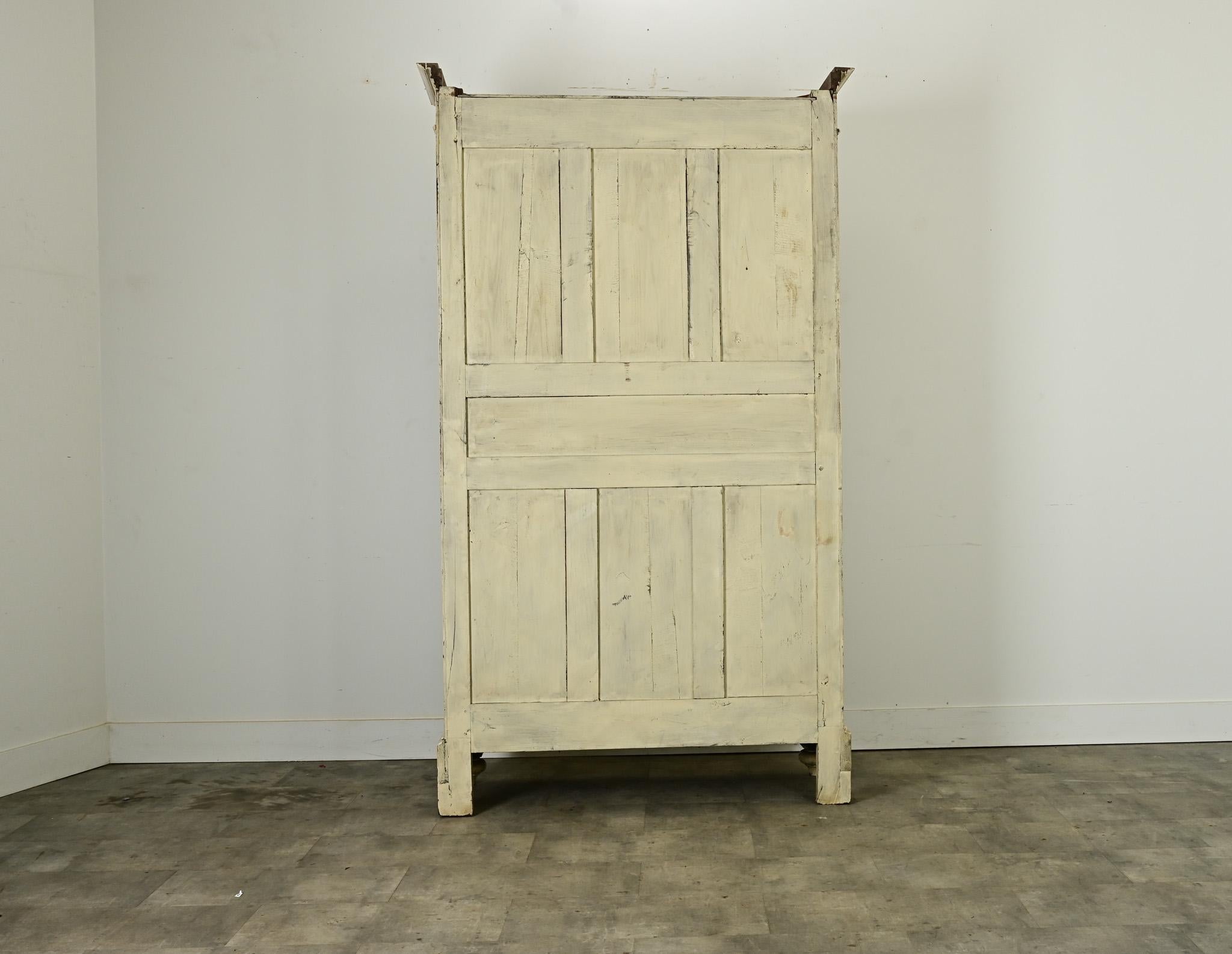 French 19th Century Painted Bibliotheque / Armoire For Sale 9