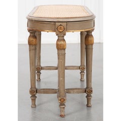 French 19th Century Painted & Cane Bench