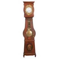 French 19th Century Painted Case Clock