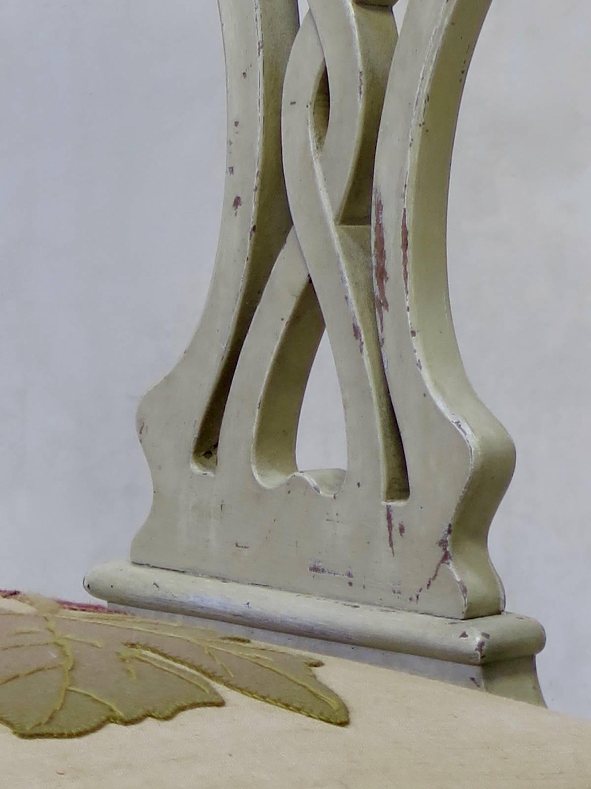 Bemalter Chippendale-Stuhl aus dem 19. Jahrhundert im Angebot 7