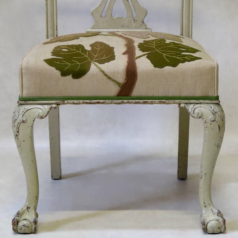 French 19th Century Painted Chippendale Chair For Sale at 1stDibs