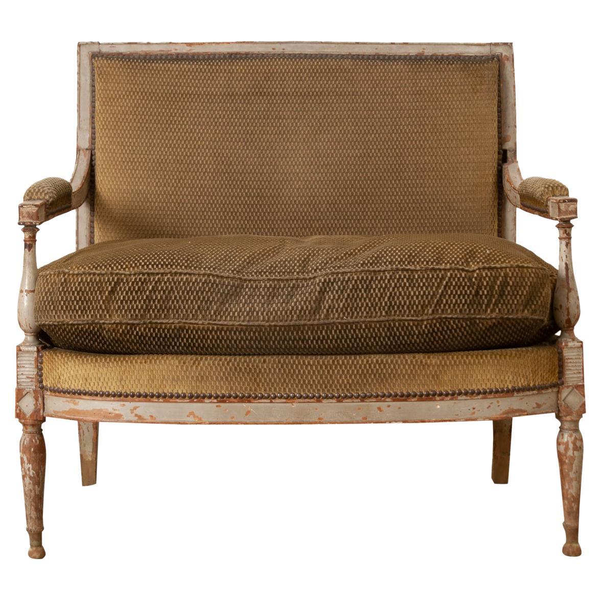 French 19th Century Painted Directoire Settee For Sale
