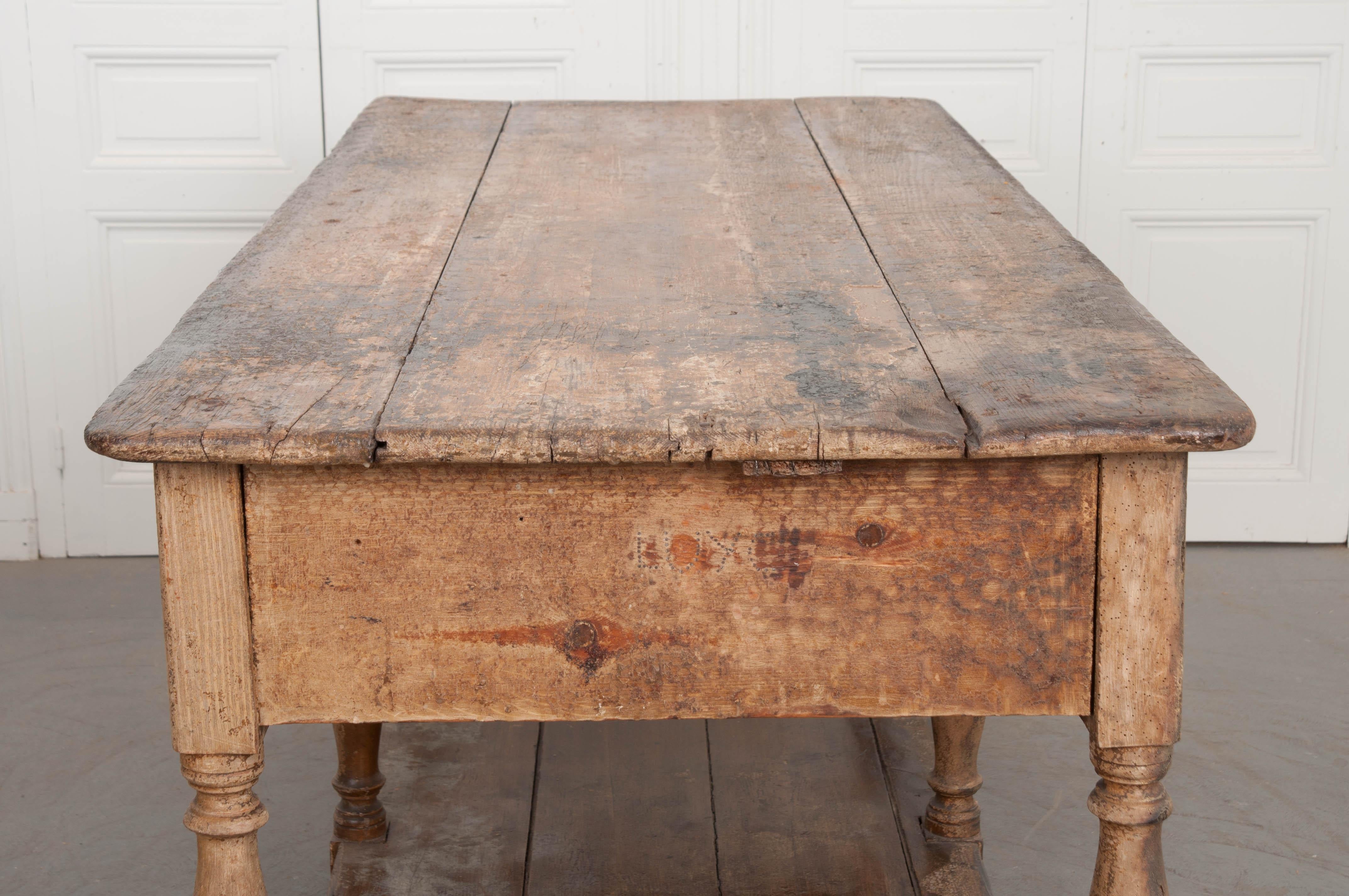 French 19th Century Painted Drapery Table 1