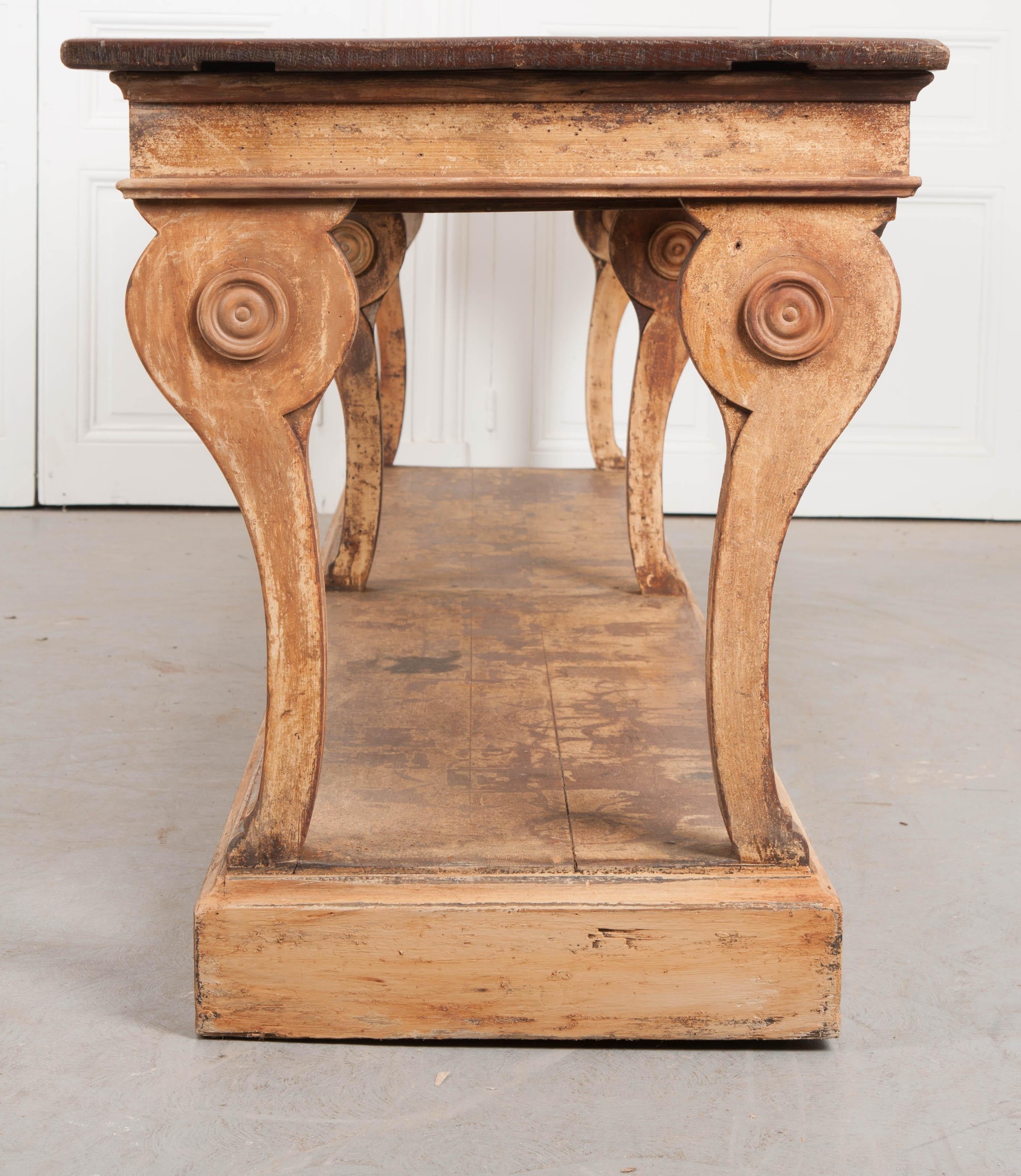 French 19th Century Painted Drapery Table 2