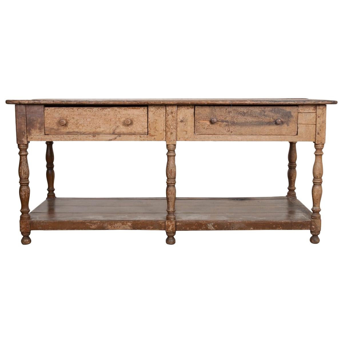 French 19th Century Painted Drapery Table