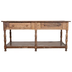 French 19th Century Painted Drapery Table