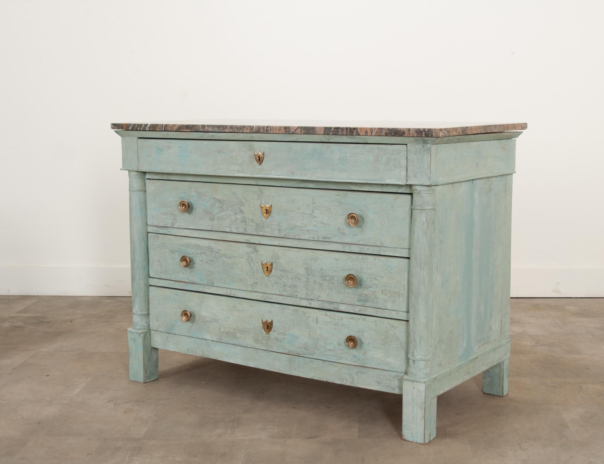 French 19th Century Painted Empire Commode 5