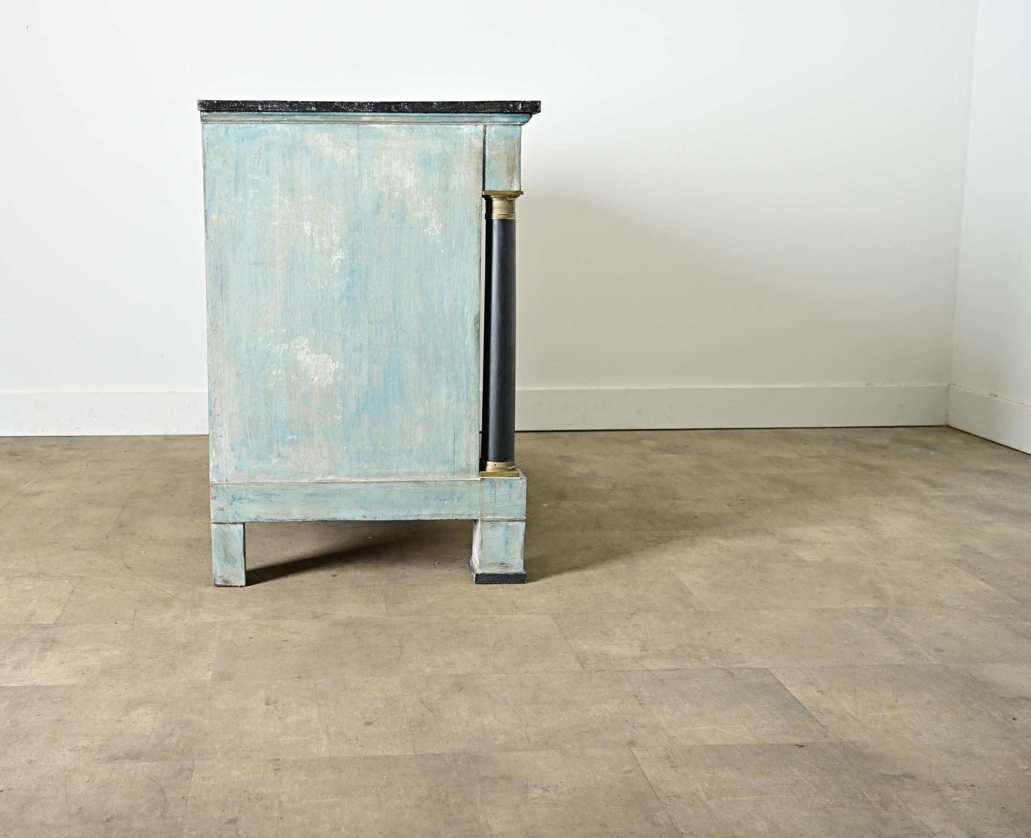 French 19th Century Painted Empire Commode en venta 3