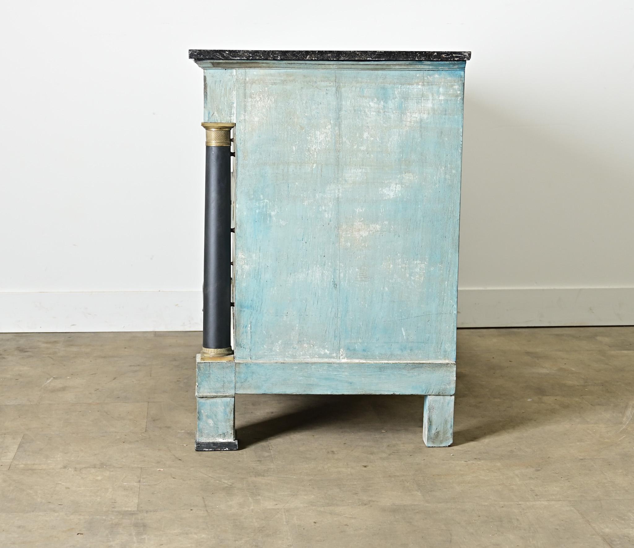 French 19th Century Painted Empire Commode en venta 6