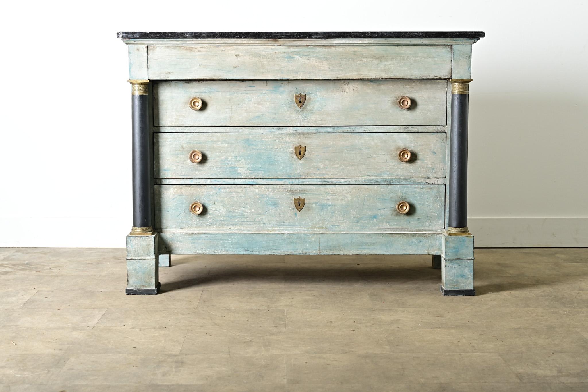 French 19th Century Painted Empire Commode Imperio en venta