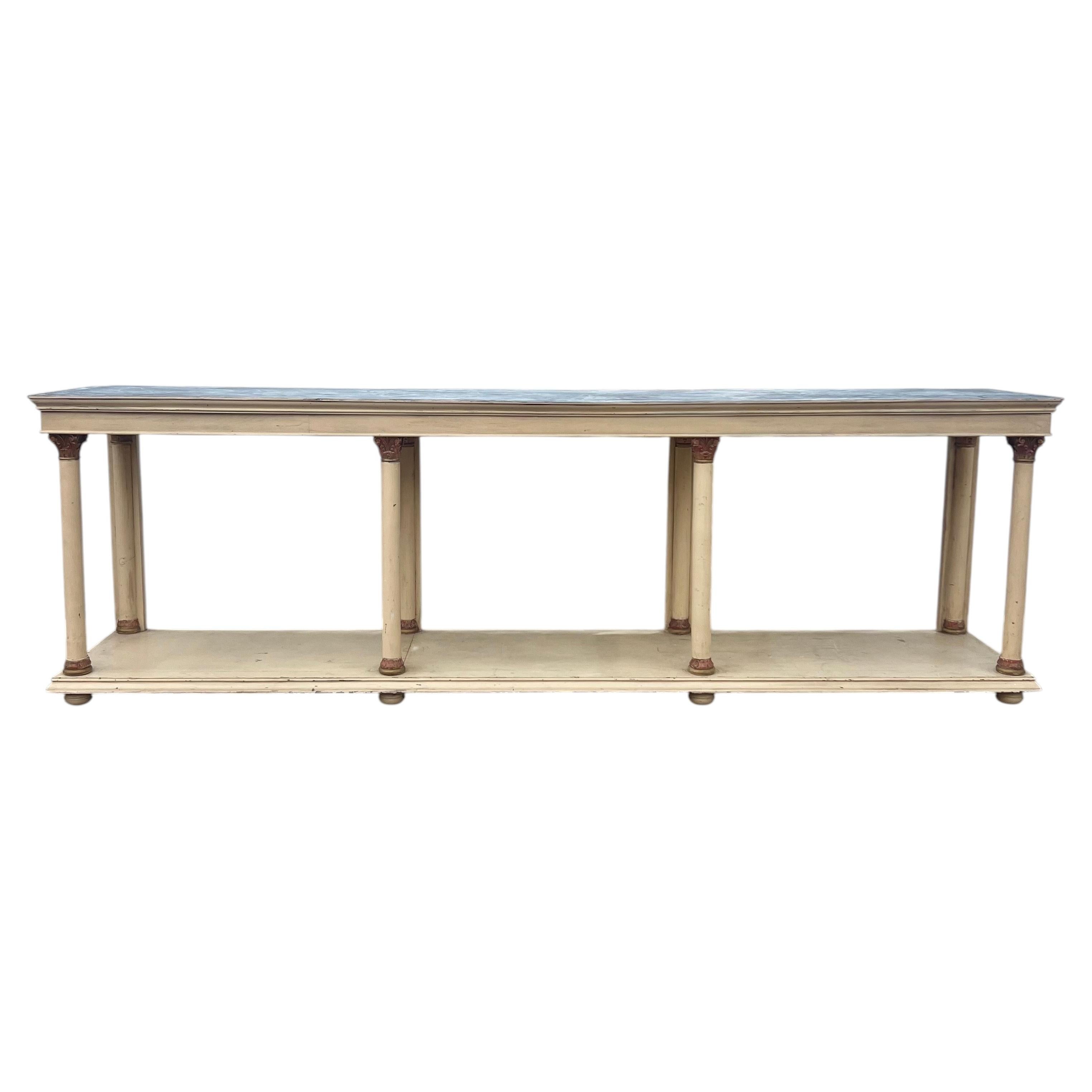 French 19th Century Painted Empire Console Table