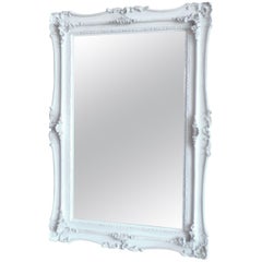 French 19th Century Painted Gesso Framed Mirror with Original Mirror Glass