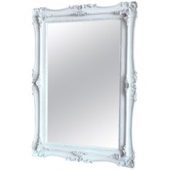 French 19th Century Painted Gesso Framed Mirror with Original Mirror Glass