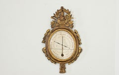 French 19th Century Painted & Gilt Barometer