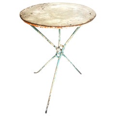 French 19th Century Painted Iron Bistro Table