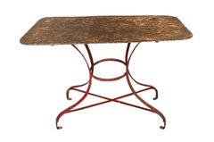 French, 19th Century, Painted Iron Garden Console