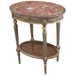 French 19th Century Painted Louis XVI Style Oval Table