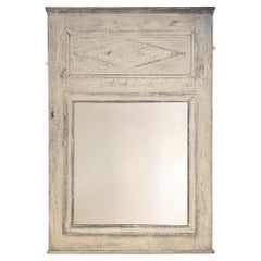 French 19th Century Painted Mirror With Original Plate
