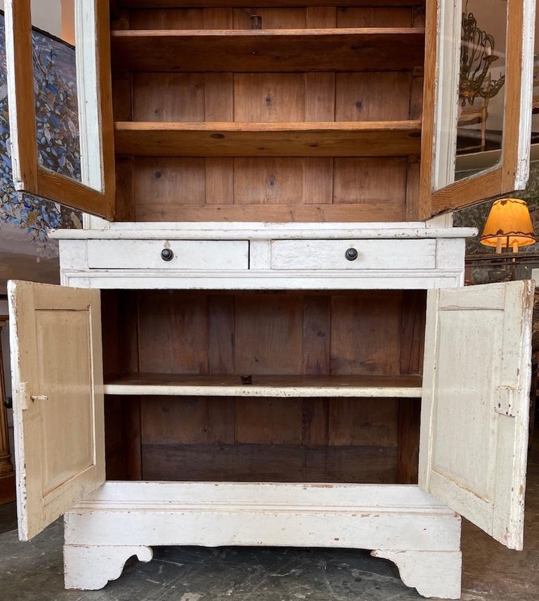 French 19th Century Painted Pine Buffet For Sale at 1stDibs