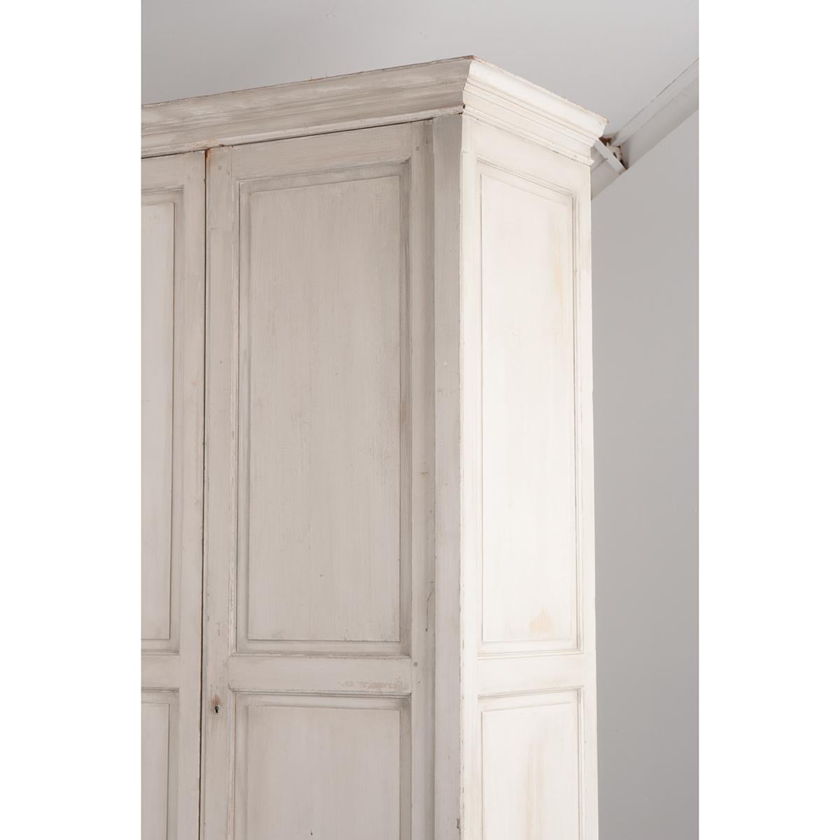 Other French 19th Century Painted Pine Wardrobe
