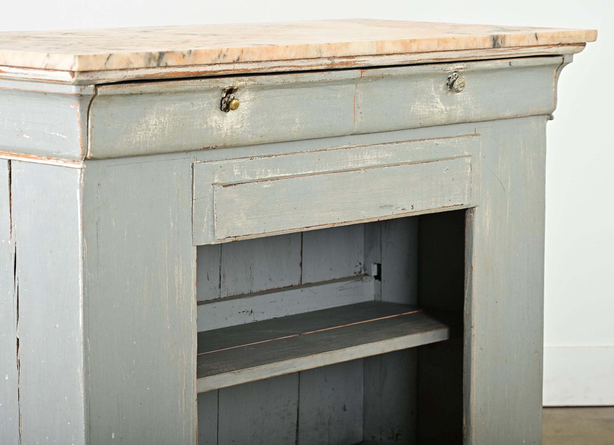 Banco da negozio dipinto francese del XIX secolo in vendita 4