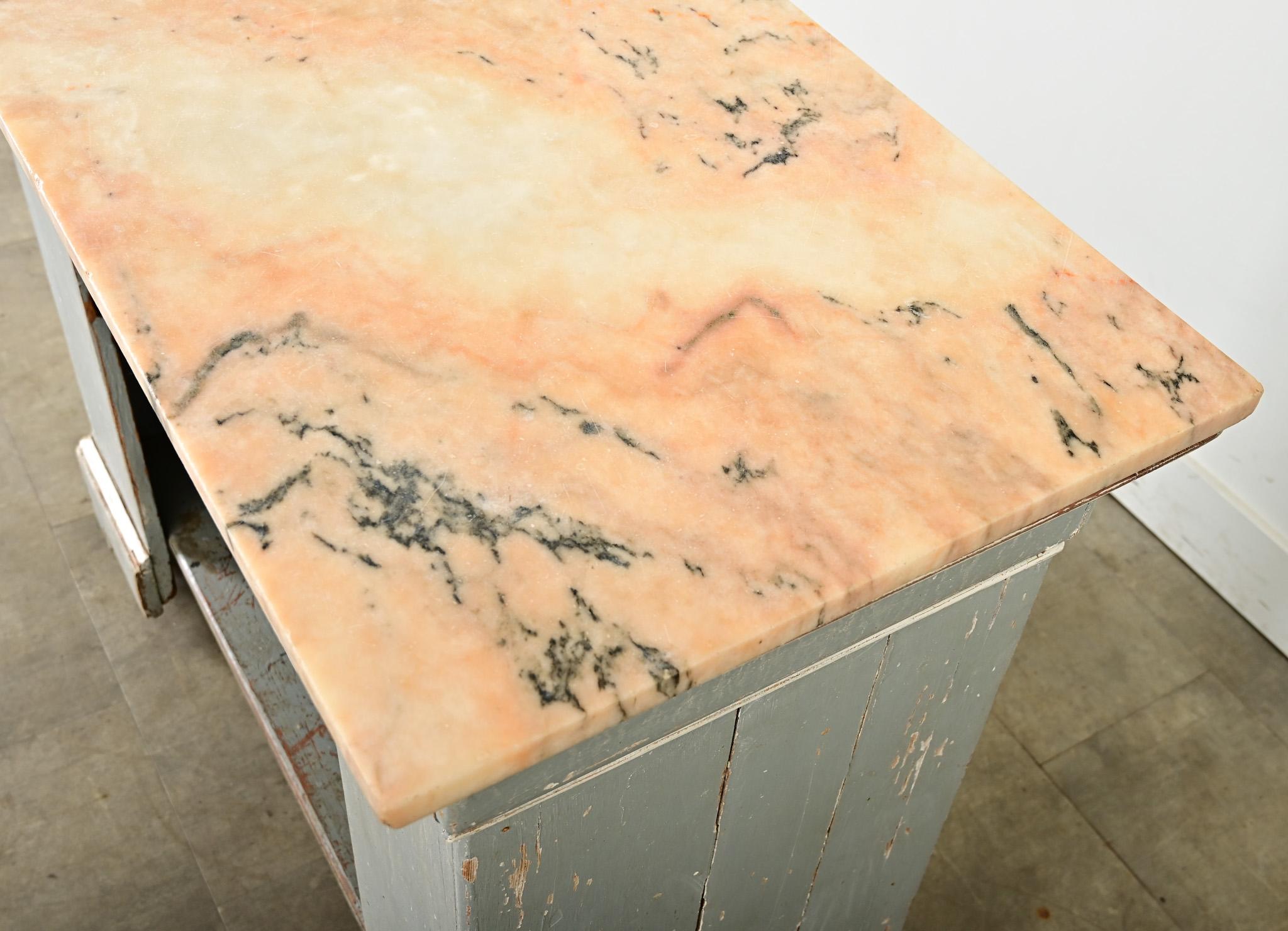 Banco da negozio dipinto francese del XIX secolo In condizioni buone in vendita a Baton Rouge, LA