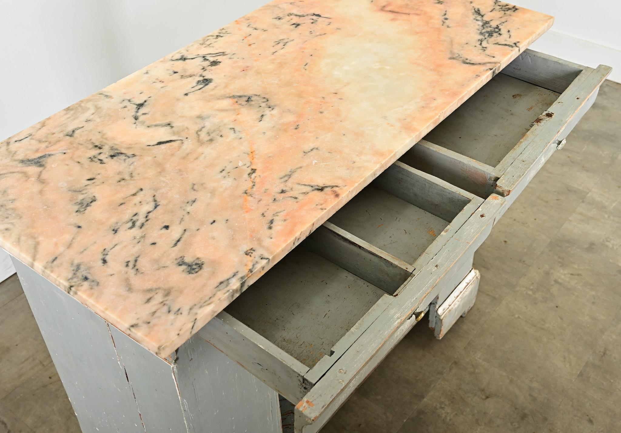 Banco da negozio dipinto francese del XIX secolo in vendita 2