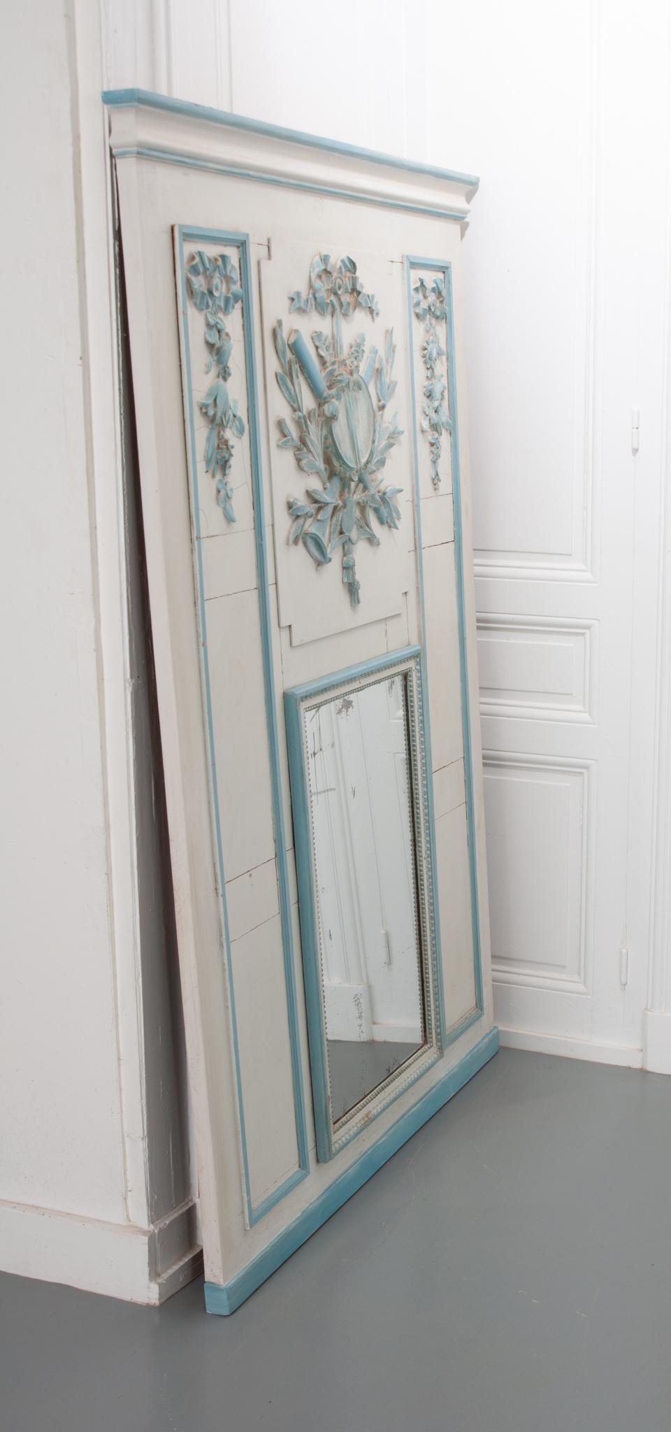 French 19th Century Painted Trumeau 3